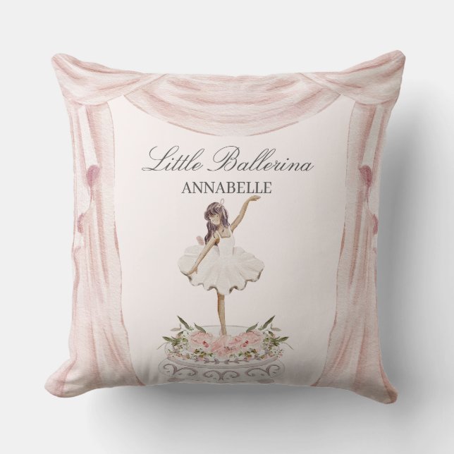 Almofada Pequeno Ballerina, cor-de-rosa, Decor para Menina (Frente)