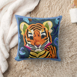 Almofada Pequeno Cubo De Tigre Como Travesseiro decorativo