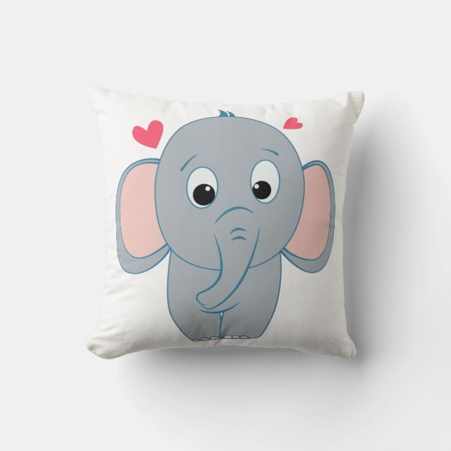 Almofada Pequeno elefante bonito (Frente)