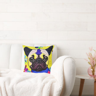 Almofada Pequeno Pug Puppy Como Design