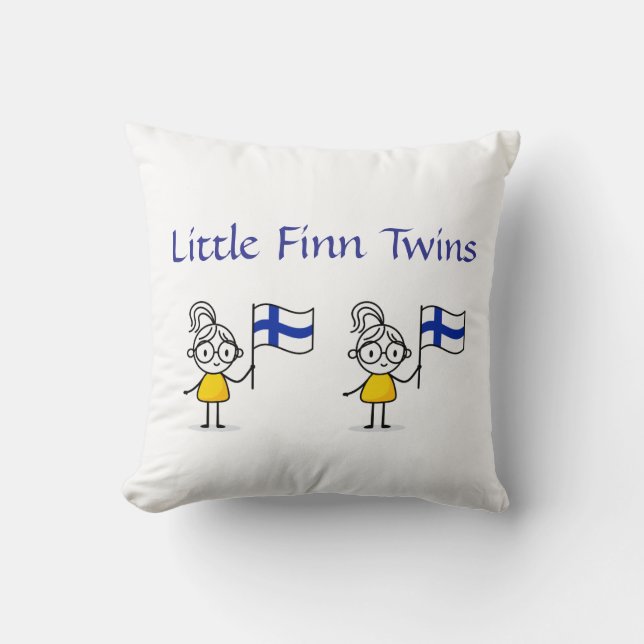 Almofada Pequeno Travesseiro Finn Twins - Meninas (Frente)