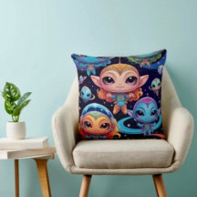 Pequenos Alienígenas Multicoloridos no Espaço