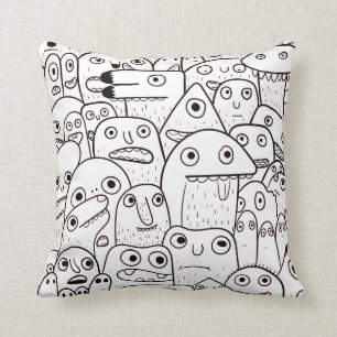 Almofada Pequenos Monstros Doodles 