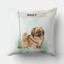Pequimês Aquarela Cachorro Personalizado
