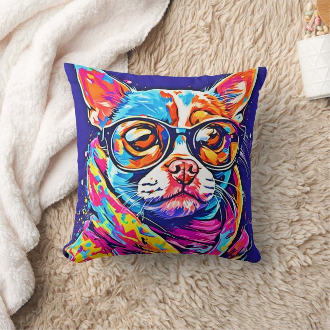 Almofada Perfeito Pawsitivamente: Trabalho de arte de Cacho (Cobertor)