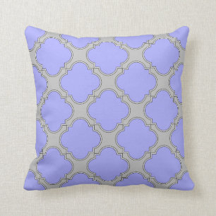 Almofada Perfurador quatrefoil e cinza