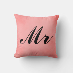 Almofada Pergaminho Elegante Rosa, Sr. e Sra.