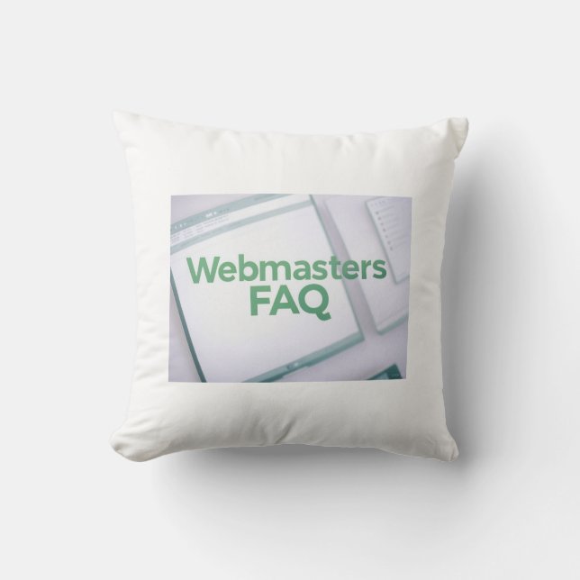 Almofada Perguntas frequentes sobre WebMasters (Frente)