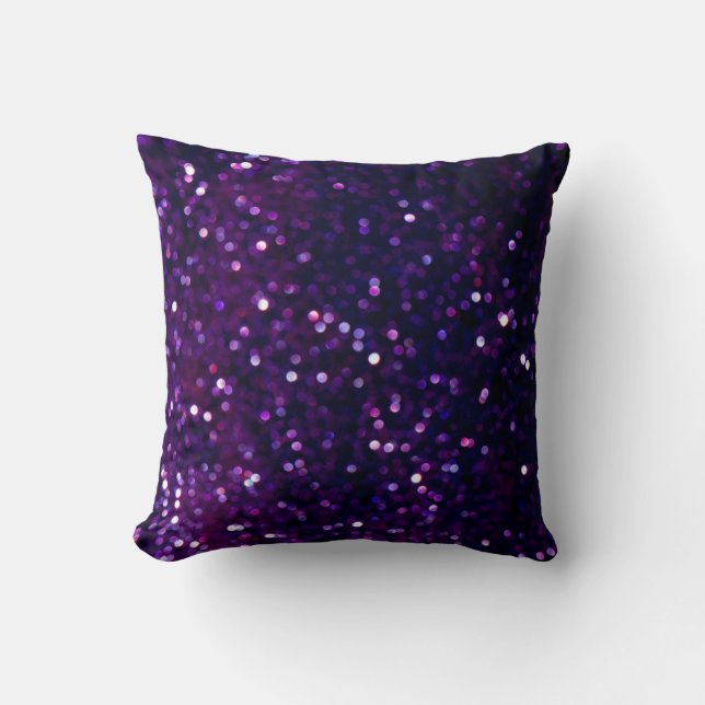 Almofada Perigo Roxo: Fundo das Luzes Luminosas (Frente)