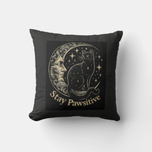 Almofada Permaneça Pawsitivo - Travesseiro Celestial de Gat