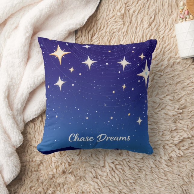 Almofada Perseguir Sonhos Noite Céu Estrelado (Cobertor)