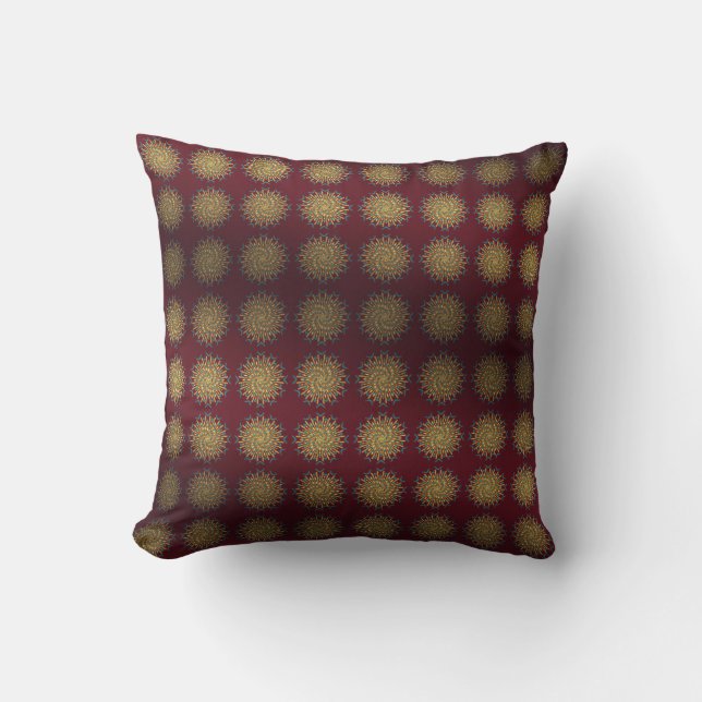 Almofada Persian Carpet Floral Gold  (Frente)