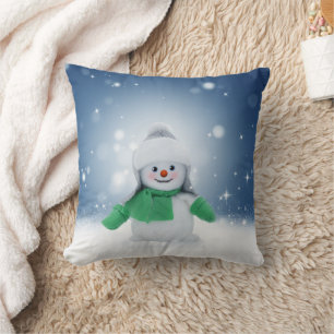 Almofada Personagem adorável de boneco de neve de Natal do