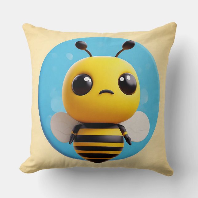 Almofada Personagem de Abelha de Desenho Animado Fofo Com O (Frente)