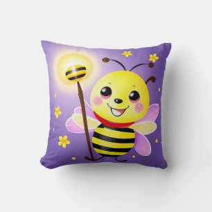 Almofada Personagem de Abelha de Desenho Animado Sorridente