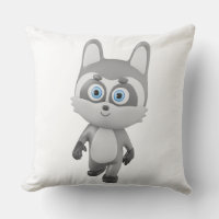 Personagem de desenho animado de guaxinim 3D fofo 
