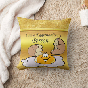 Almofada personagem de desenho animado de ovo frito com sor