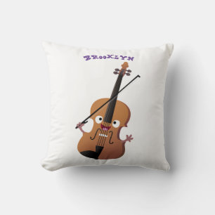 Almofada Personagem de desenho animado musical de violino e