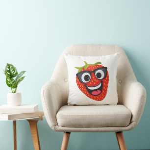 Almofada Personagem de Morango Legal – Arte Divertida de Fr