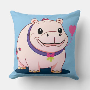 Almofada Personagem do Hipopótamo Feliz