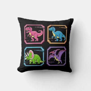 Almofada Personagens de Dinossauros de Arcada dos Anos 90