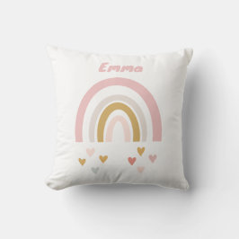 Almofada Personalisierbares Kissen mit Name und Regenbogen