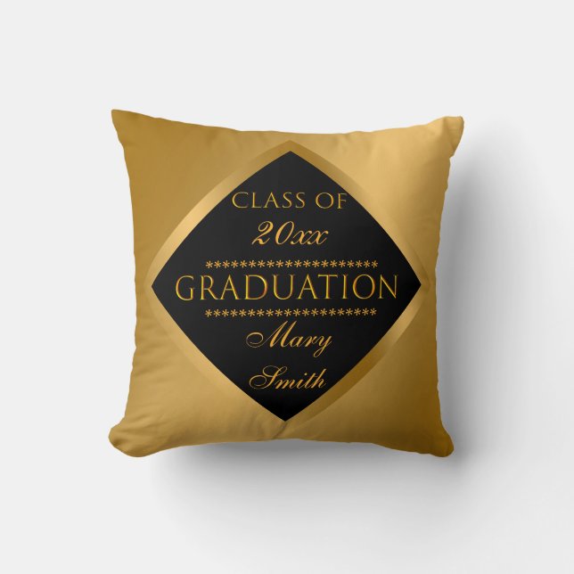 Almofada Personalização moderna simples e Dourada (Frente)