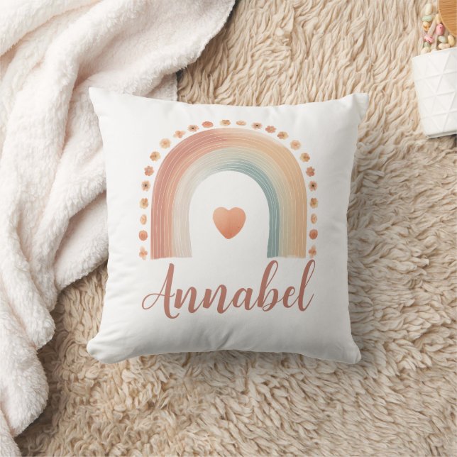 Almofada Personalizada Boho Arco-íris Nome – Wate (Cobertor)
