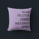 Almofada Personalizada com Nome da Família<br><div class="desc">Almofada personalizada com o nome da família - um presente personalizado e aconchegante para Mamãe, Vovó ou qualquer pessoa especial. Perfeito para decoração de casa e momentos emocionais! Adicione calor e personalidade à sua casa com minhas Almofadas Personalizadas com Nome da Família. Perfeitas para celebrar ocasiões especiais ou simplesmente o...</div>