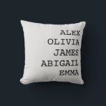 Almofada Personalizada com Nome da Família<br><div class="desc">Capa de almofada personalizada com o nome da família – um presente personalizado e aconchegante para Mamãe, Vovó ou qualquer pessoa especial. Perfeita para decoração de casa e momentos emocionais! Adicione calor e personalidade à sua casa com minhas Almofadas Personalizadas com Nome da Família. Perfeitas para celebrar ocasiões especiais ou...</div>