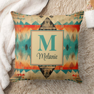 Almofada Personalizada com Padrão Folk Grunge