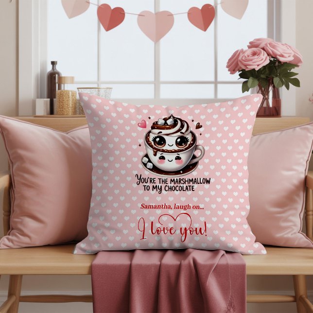 Almofada Personalizada de Amor com Comida de Desen (Personalized Cute Cartoon Food Love Pillow)
