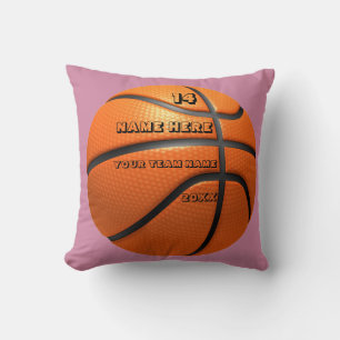 Almofada personalizada de basquete com o nome do j