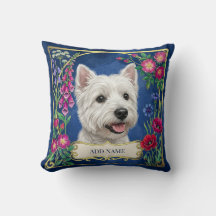 Almofada Personalizada de Cachorro West Highland c