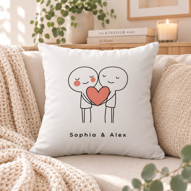 Almofada Personalizada de Casal para o Dia dos Nam (Criador carregado)