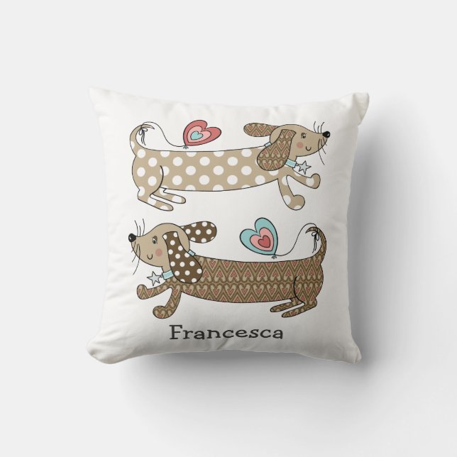 Almofada Personalizada De Dachshund Dog (Frente)