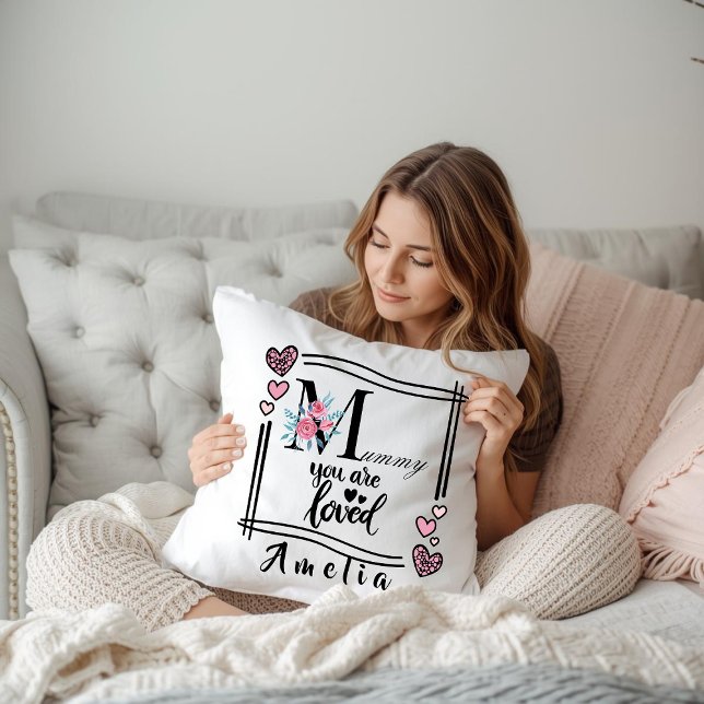 Almofada Personalizada de Flores para Mamãe (Criador carregado)
