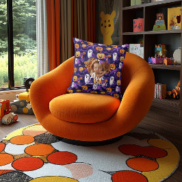 Almofada Personalizada de Halloween com Fantasmas 