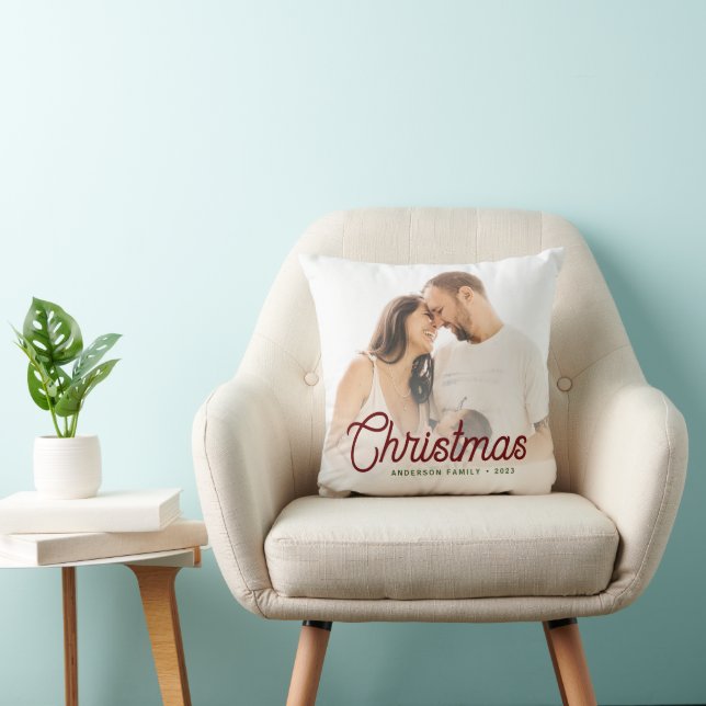Almofada Personalizada de Natal com Estilo Minimal (Cadeira)