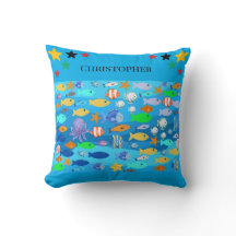 Almofada personalizada - design de peixe - ideia d