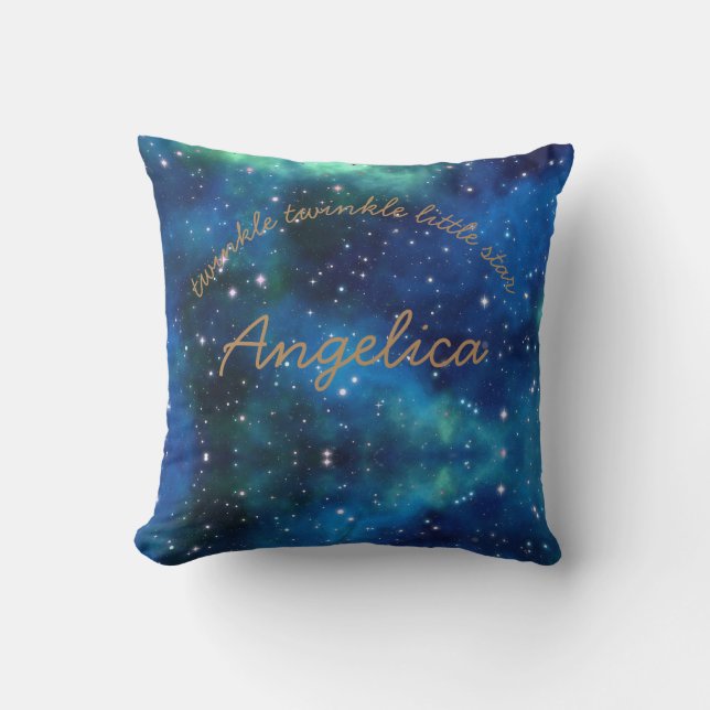 Almofada personalizada estrelas brilhantes (Frente)