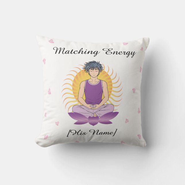 Almofada Personalizada Mindful para Ele | Nome e T (Frente)