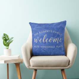 Almofada Personalizada Moderna Navy e Prata