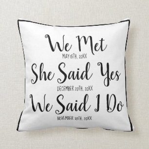 Almofada Personalizada para Presente de Casamento 
