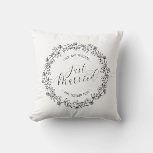 Almofada Personalizada Recém-Casados Floral