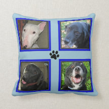 Personalizado 4 Quadro-Azuis Colagem-Azuis da foto