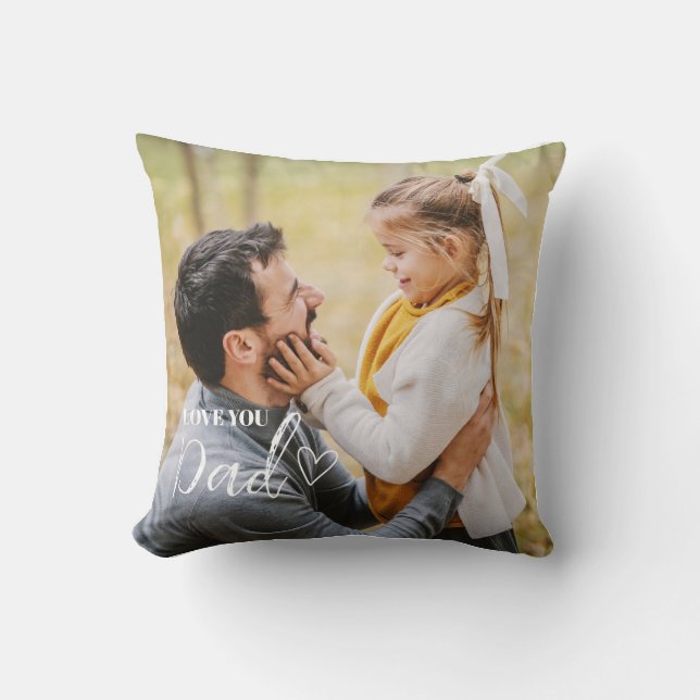 Almofada Personalizado Amo Você Foto Do Pai (Frente)