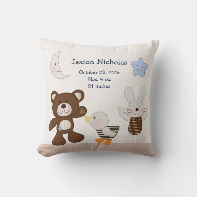 Almofada Personalizado B é para o Bear/Urso de Teddy (Frente)