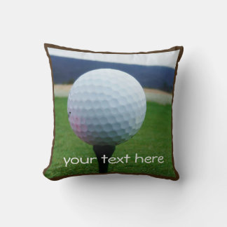 Almofada Personalizado com a bola de golfe branca Name