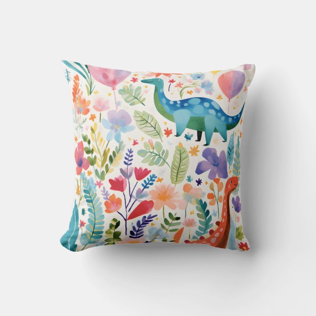 Almofada Personalizado de Dinossauro para Crianças (Frente)
